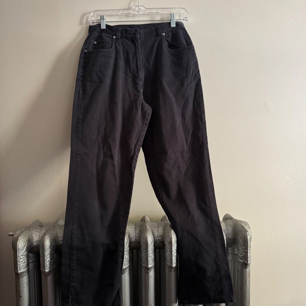 Petite‎ Outfitters Women's Black Pants High Waist Tapered Leg Casual